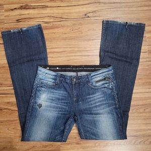 ReRock For Express Bootcut Blue Denim Fashion Jeans